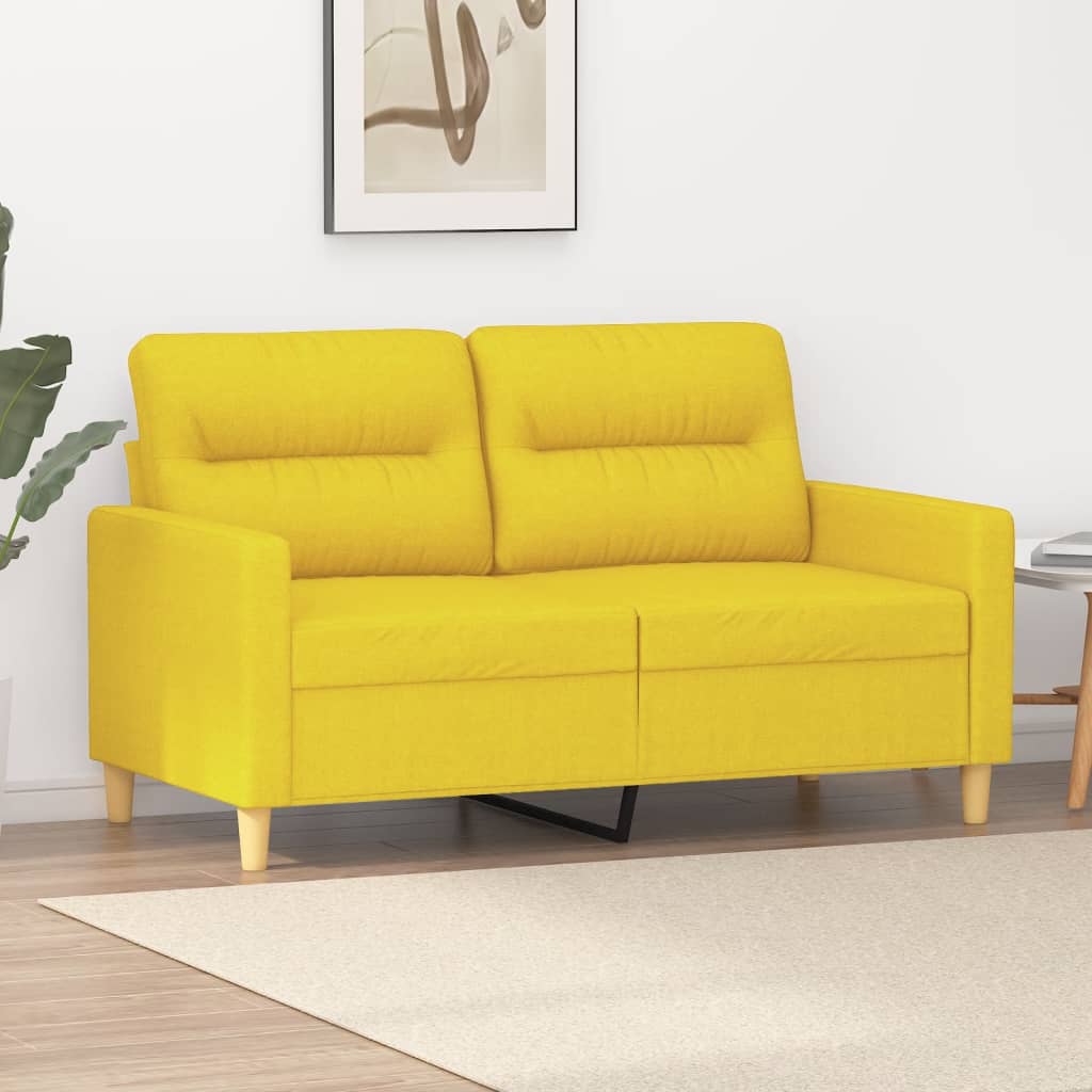 Křeslo Světle Žluté Textil Světle Žlutá