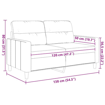 2Místná Pohovka Taupe 120 Cm Textil