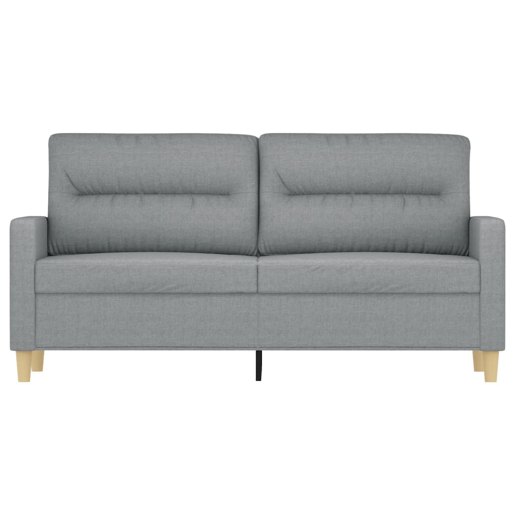 2Místná Pohovka Světle Šedá 140 Cm Textil