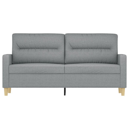 2Místná Pohovka Světle Šedá 140 Cm Textil