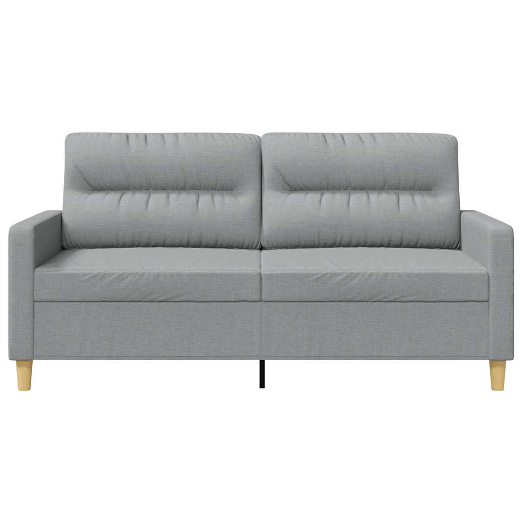 2Místná Pohovka Světle Šedá 140 Cm Textil
