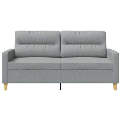 2Místná Pohovka Světle Šedá 140 Cm Textil