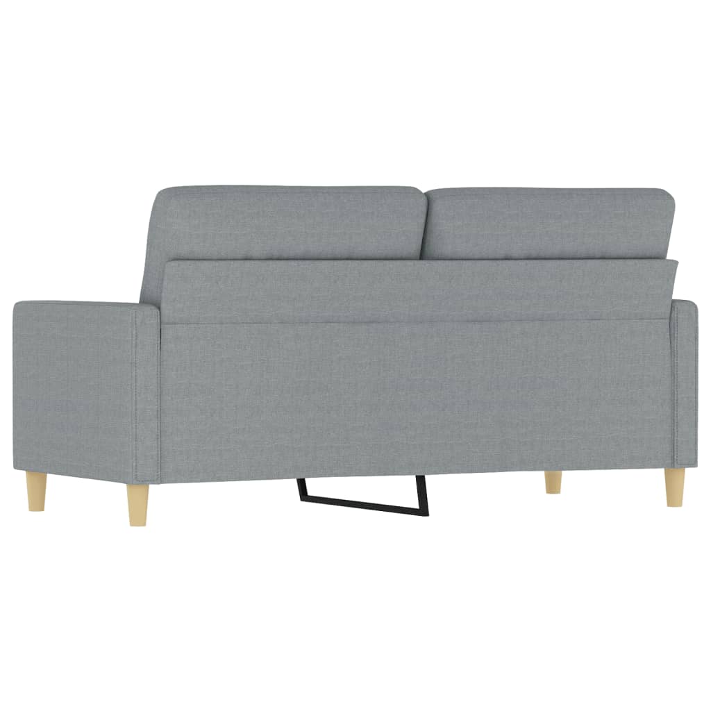 2Místná Pohovka Světle Šedá 140 Cm Textil