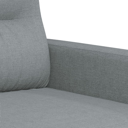 2Místná Pohovka Světle Šedá 140 Cm Textil