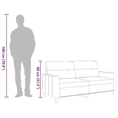 2Místná Pohovka Světle Šedá 140 Cm Textil