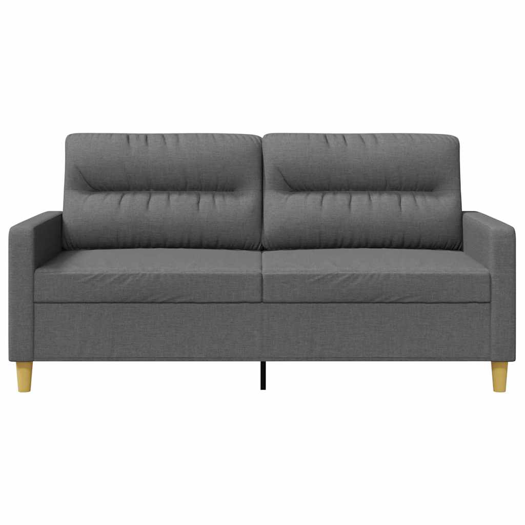2Místná Pohovka Tmavě Šedá 140 Cm Textil