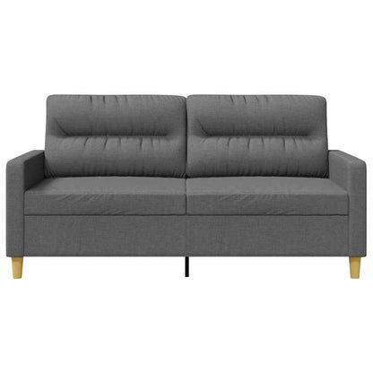 2Místná Pohovka Tmavě Šedá 140 Cm Textil