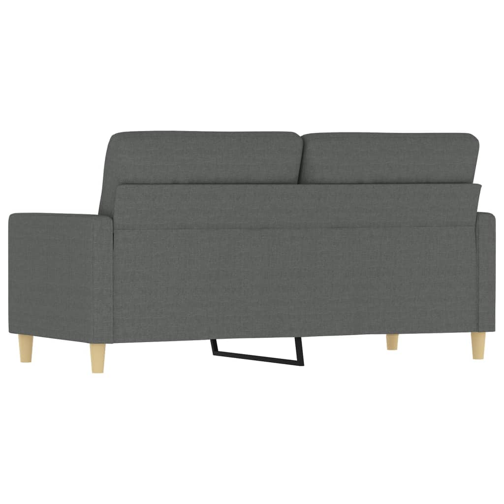 2Místná Pohovka Tmavě Šedá 140 Cm Textil