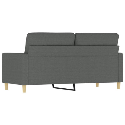 2Místná Pohovka Tmavě Šedá 140 Cm Textil