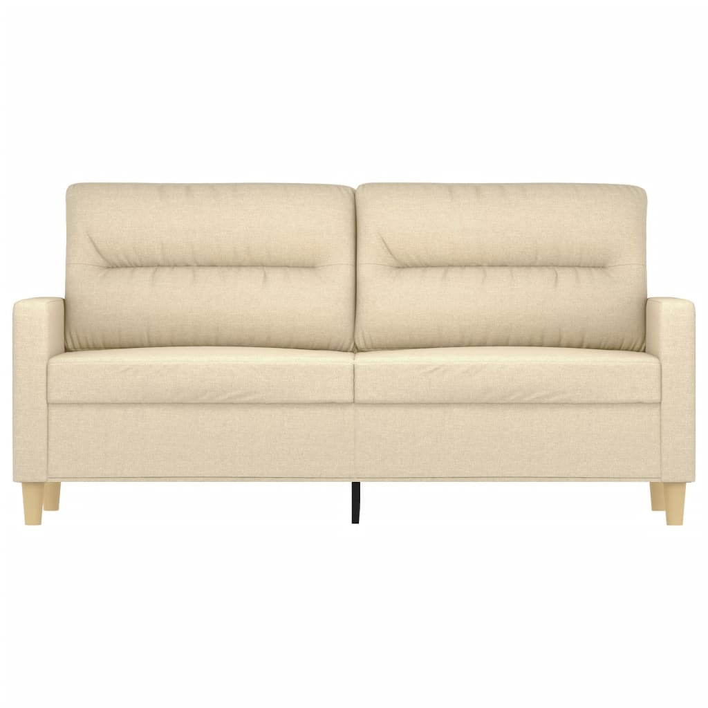 2Místná Pohovka Krémová 140 Cm Textil