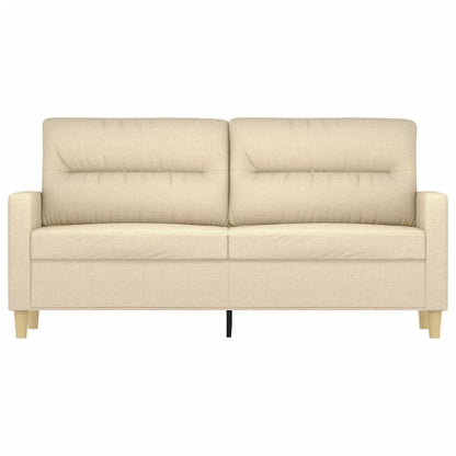 2Místná Pohovka Krémová 140 Cm Textil