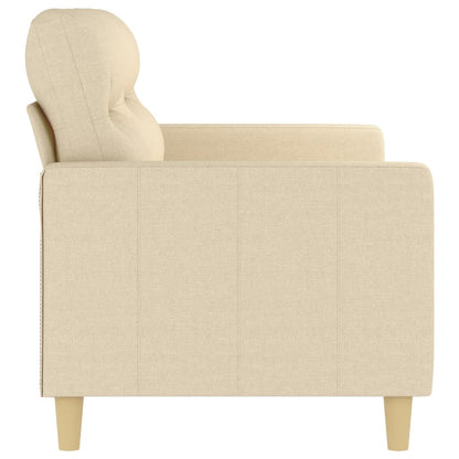 2Místná Pohovka Krémová 140 Cm Textil