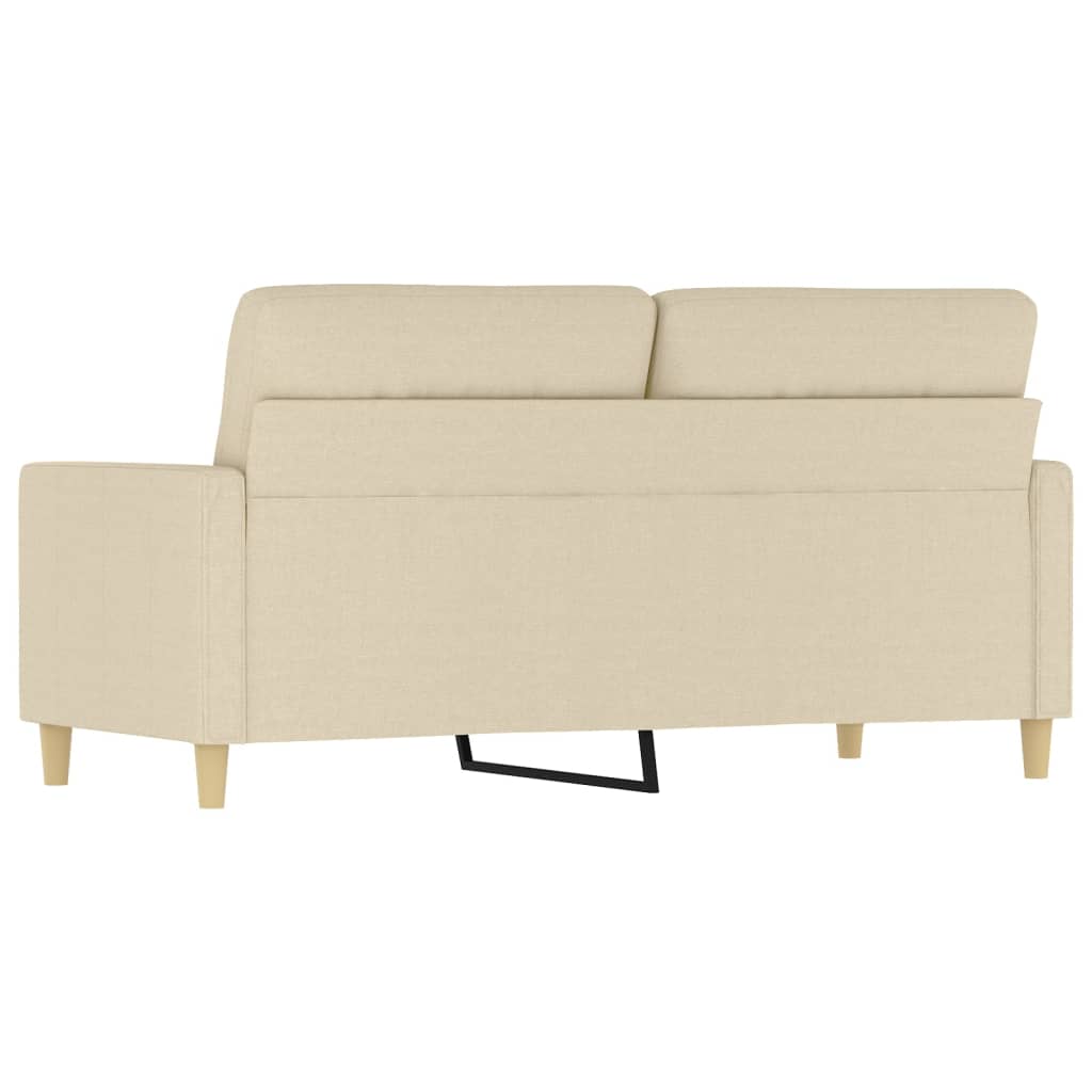 2Místná Pohovka Krémová 140 Cm Textil