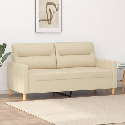 2Místná Pohovka Krémová 140 Cm Textil