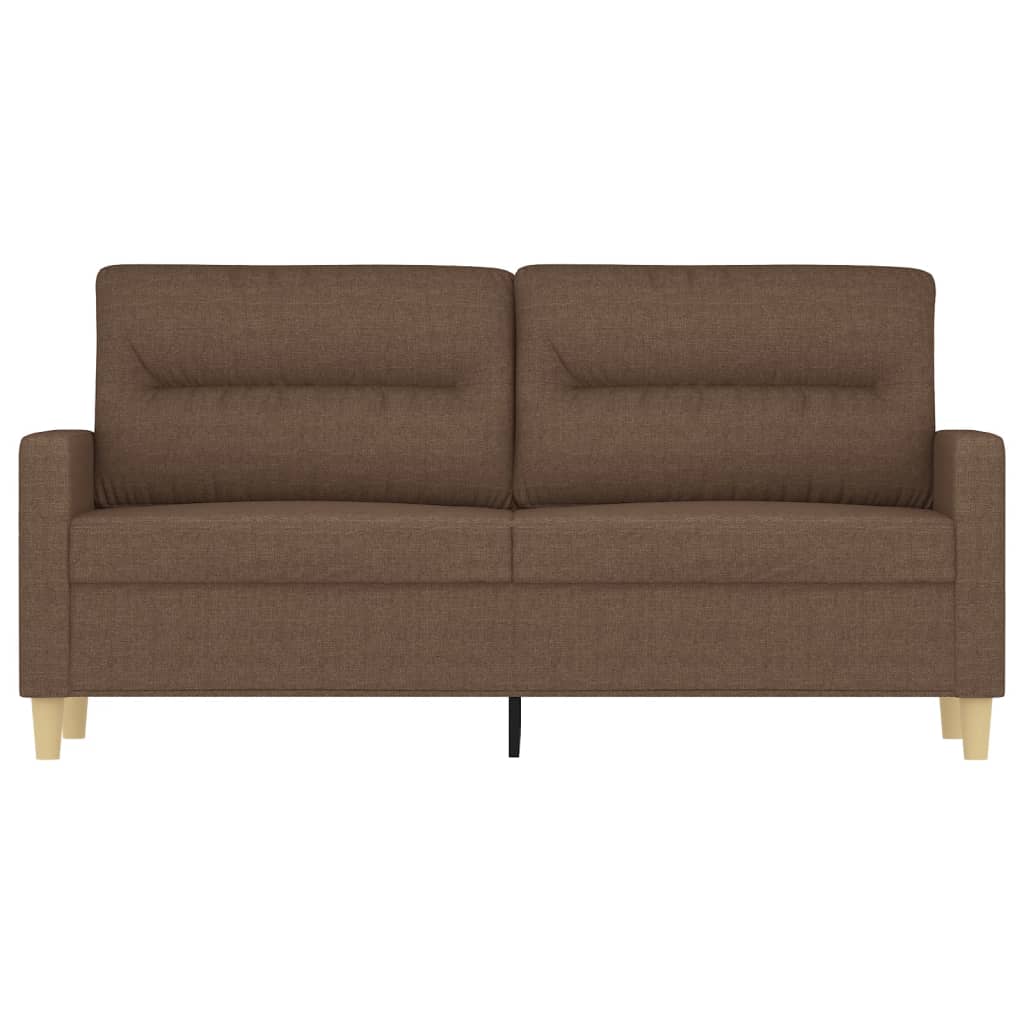 2Místná Pohovka Hnědá 140 Cm Textil