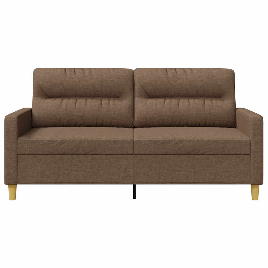 2Místná Pohovka Hnědá 140 Cm Textil