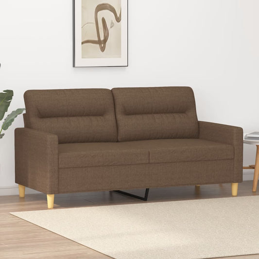 2Místná Pohovka Hnědá 140 Cm Textil