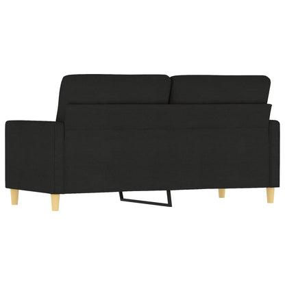2Místná Pohovka Černá 140 Cm Textil
