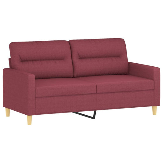 2Místná Pohovka Vínová 140 Cm Textil