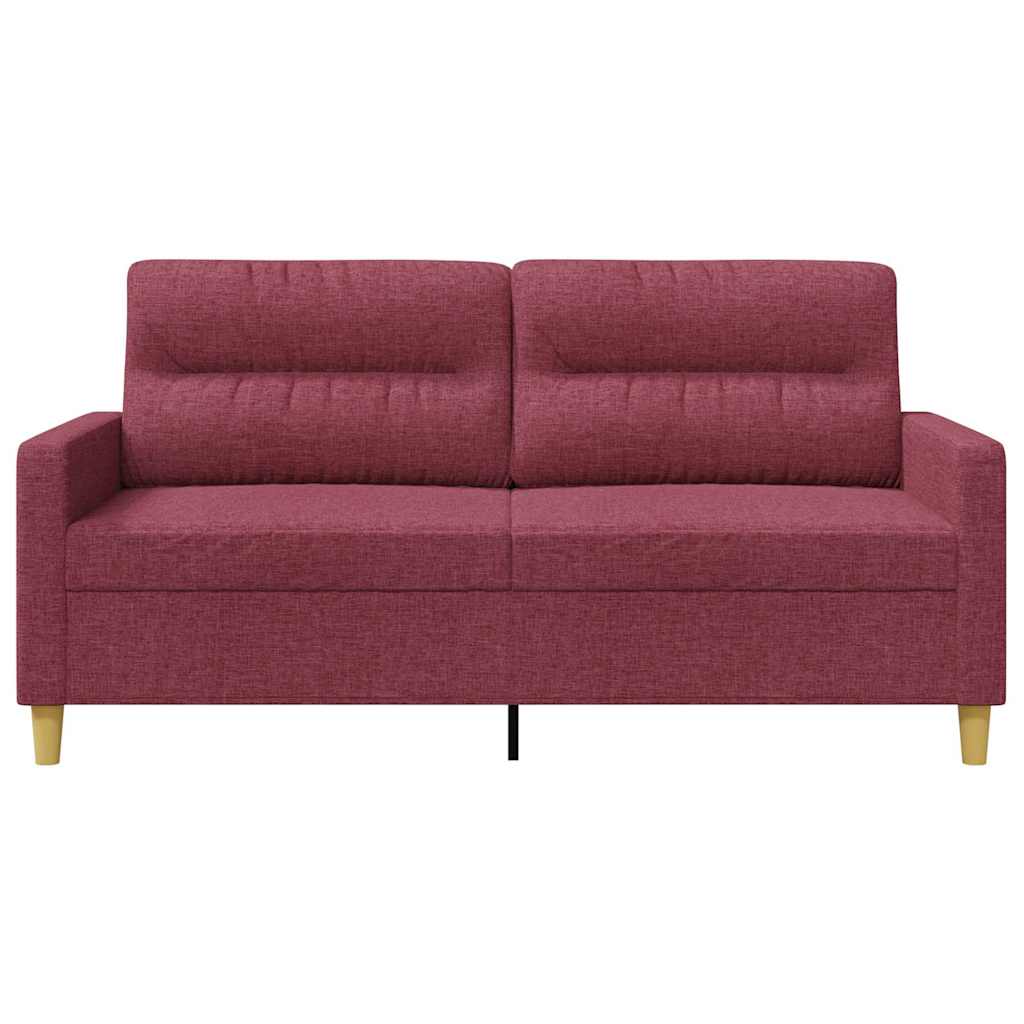 2Místná Pohovka Vínová 140 Cm Textil