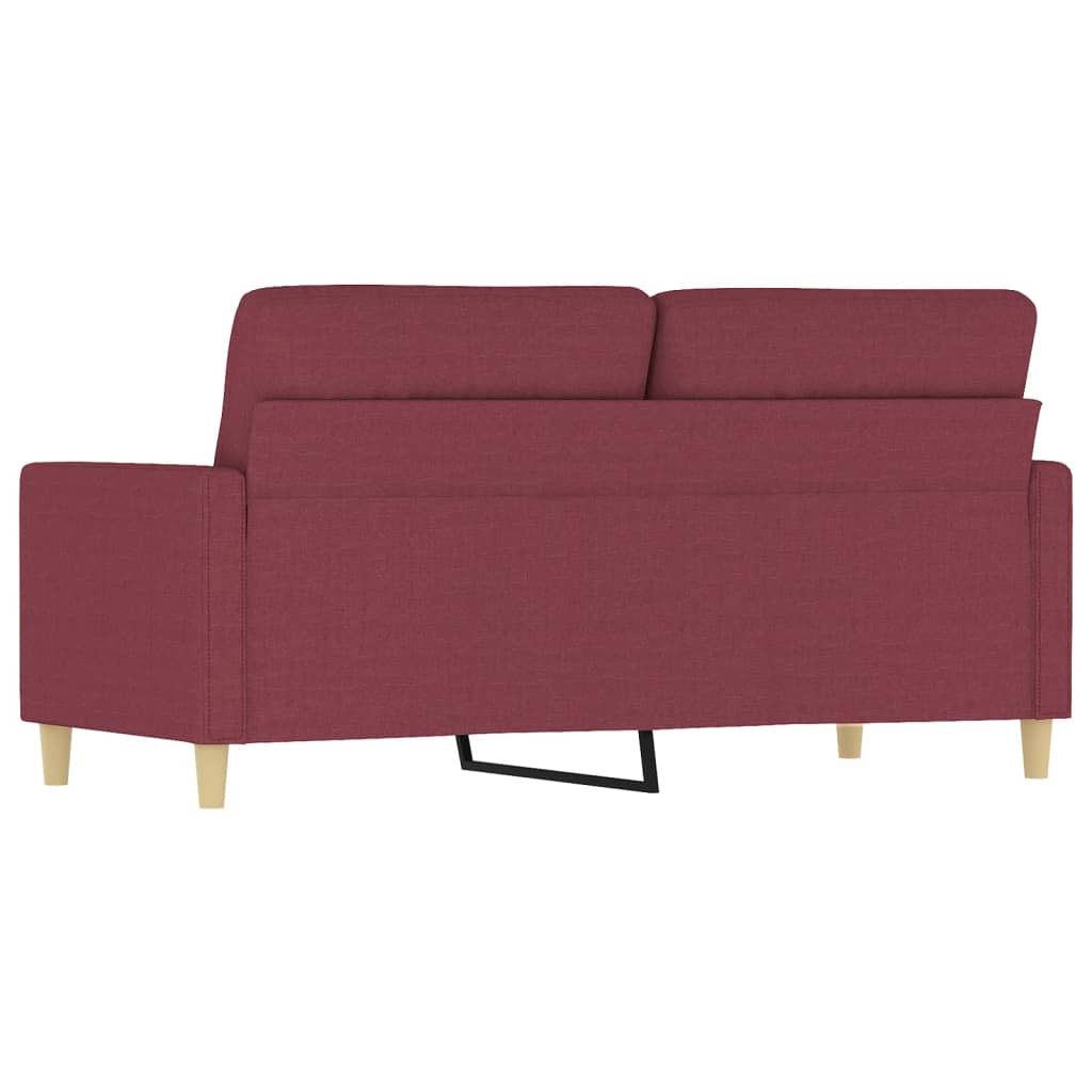 2Místná Pohovka Vínová 140 Cm Textil