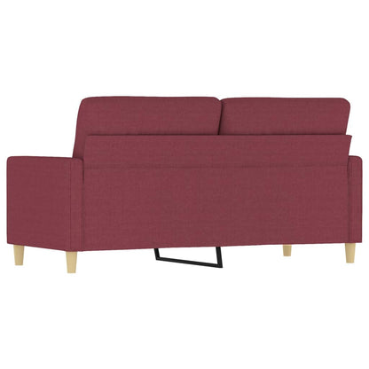 2Místná Pohovka Vínová 140 Cm Textil