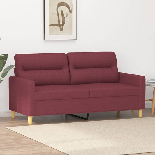 2Místná Pohovka Vínová 140 Cm Textil