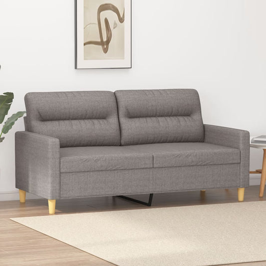 2Místná Pohovka Taupe 140 Cm Textil