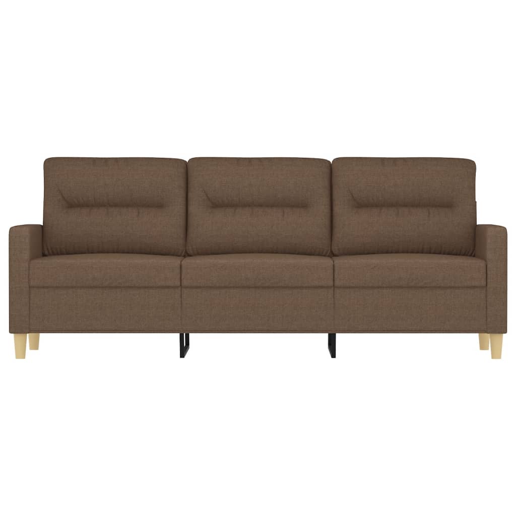 3Místná Pohovka Hnědá 180 Cm Textil
