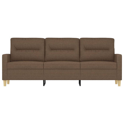 3Místná Pohovka Hnědá 180 Cm Textil