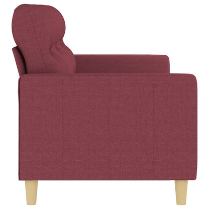 3Místná Pohovka Vínová 180 Cm Textil