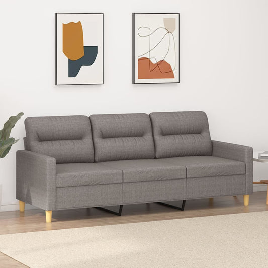 3Místná Pohovka Taupe 180 Cm Textil