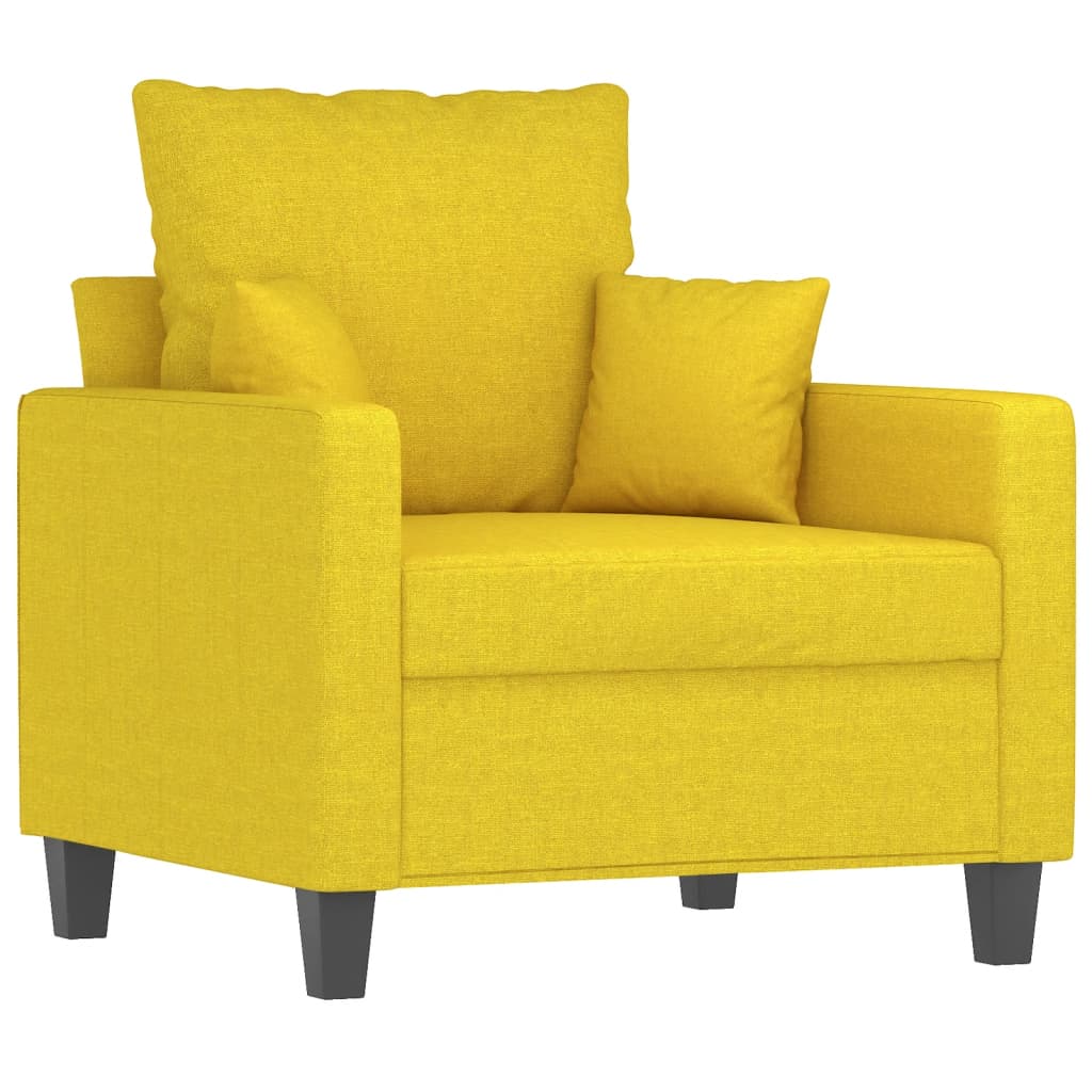 Křeslo Světle Žluté Textil