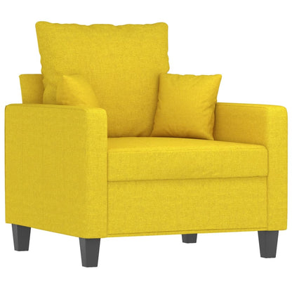 Křeslo Světle Žluté Textil