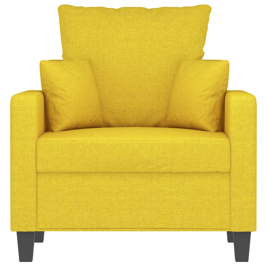 Křeslo Světle Žluté Textil