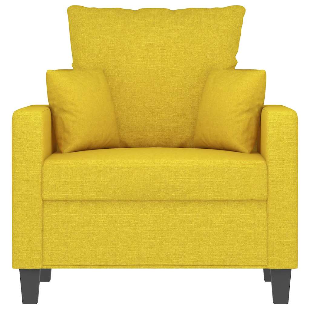 Křeslo Světle Žluté Textil