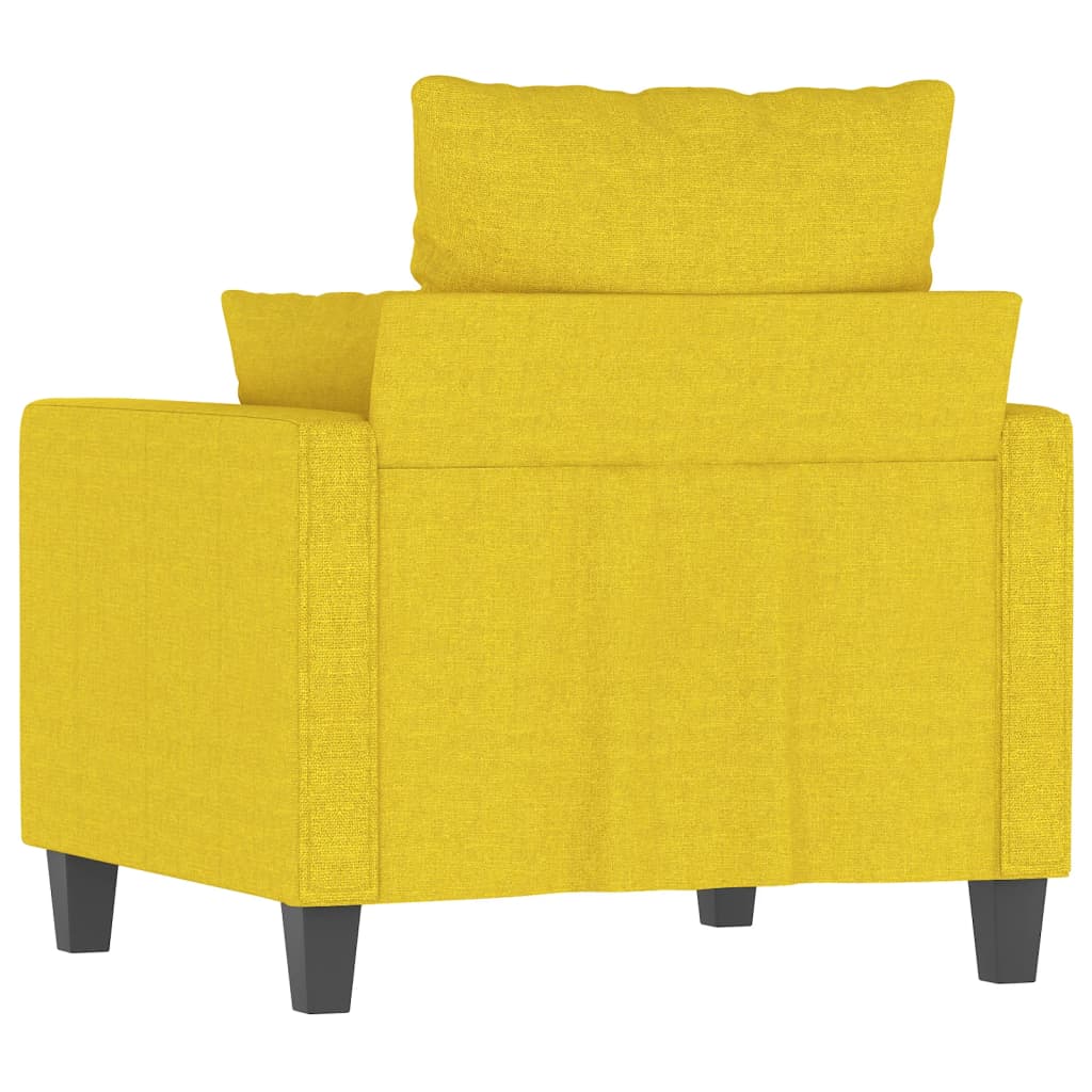 Křeslo Světle Žluté Textil