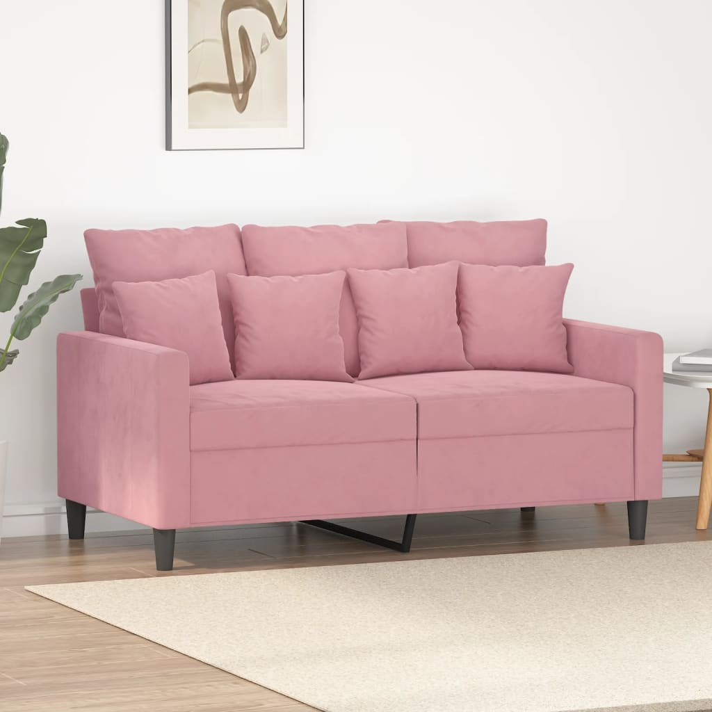 2Místná Pohovka Růžová 120 Cm Samet