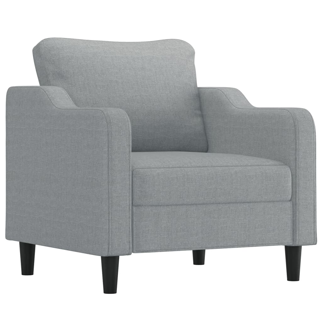 Křeslo Světle Šedé Textil
