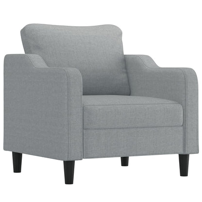 Křeslo Světle Šedé Textil