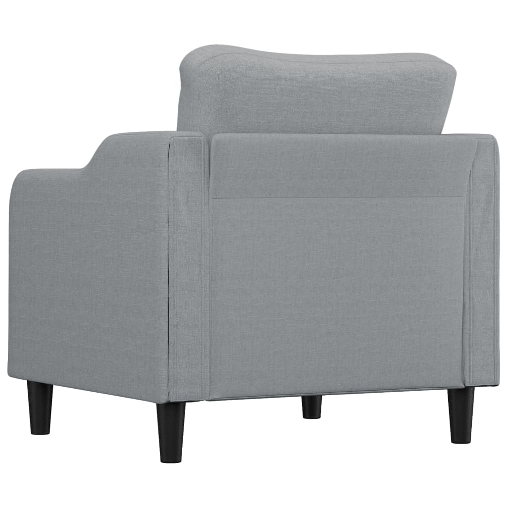 Křeslo Světle Šedé Textil