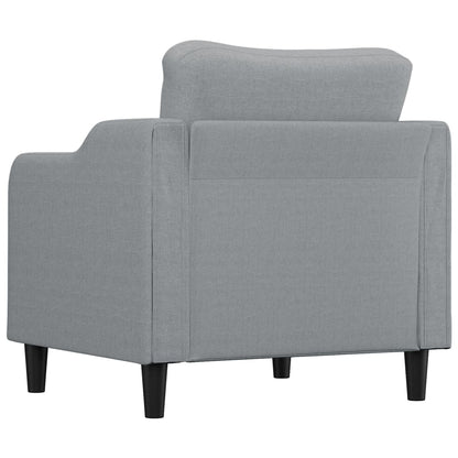 Křeslo Světle Šedé Textil