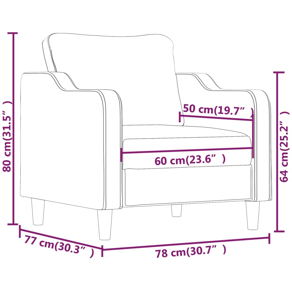 Křeslo Světle Šedé Textil