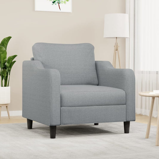 Křeslo Světle Šedé Textil