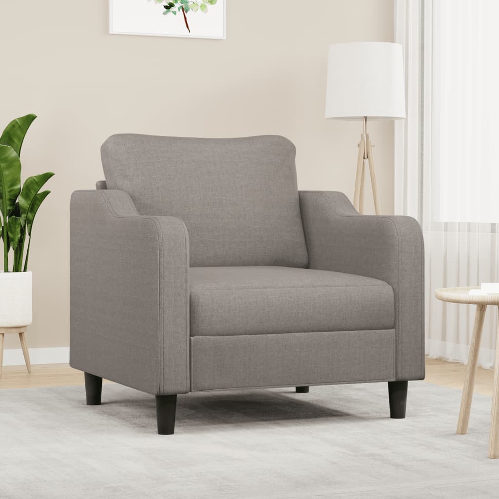 Křeslo Světle Šedé Textil