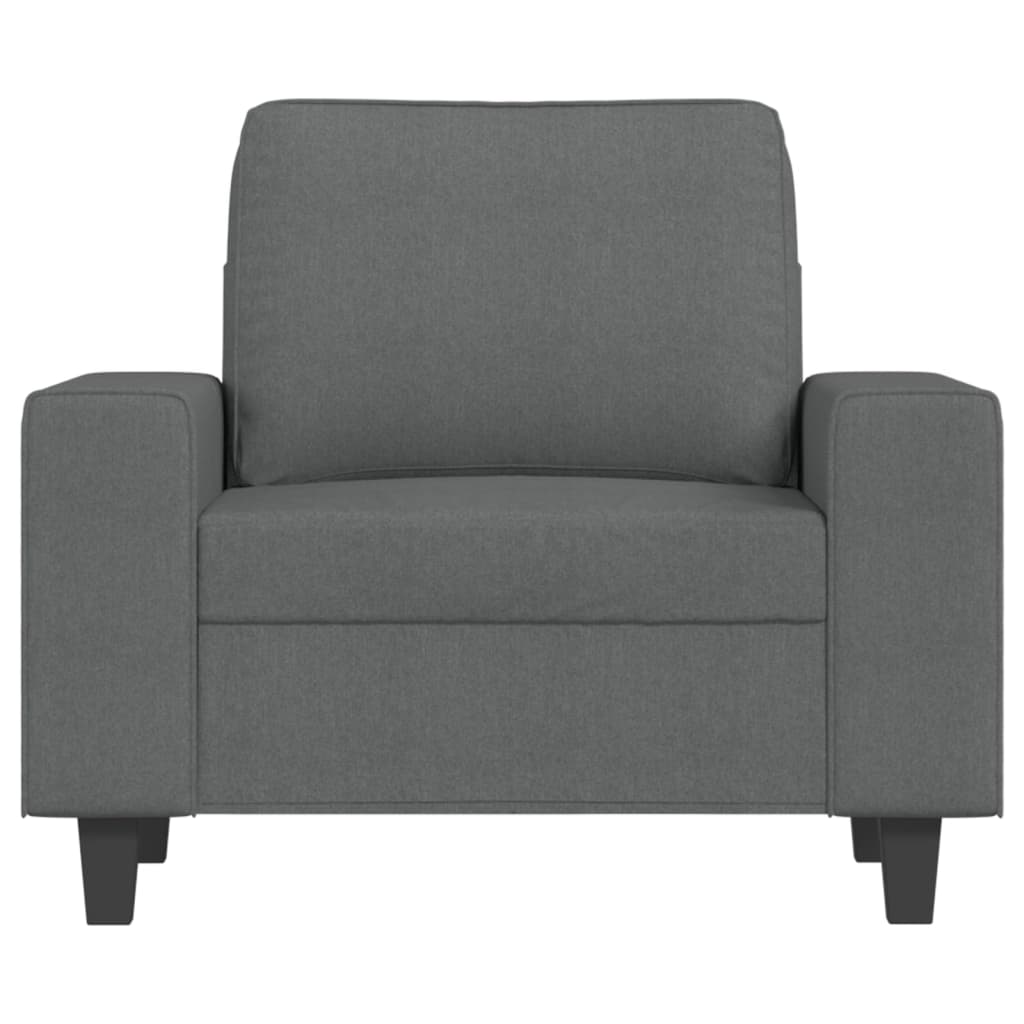Křeslo Tmavě Šedé Textil