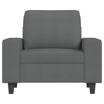 Křeslo Tmavě Šedé Textil