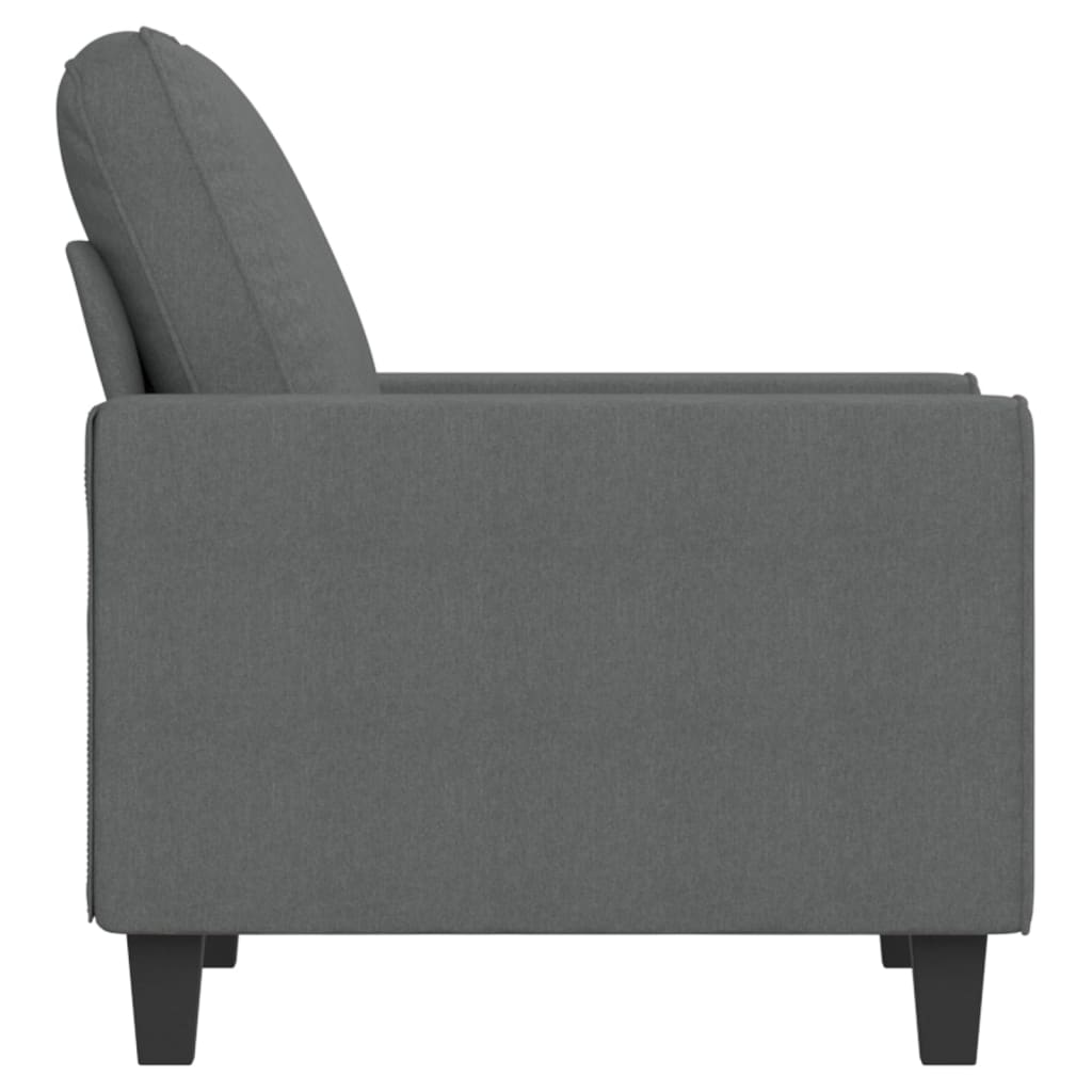 Křeslo Tmavě Šedé Textil