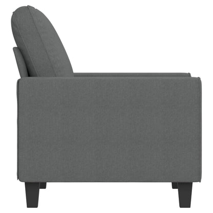 Křeslo Tmavě Šedé Textil