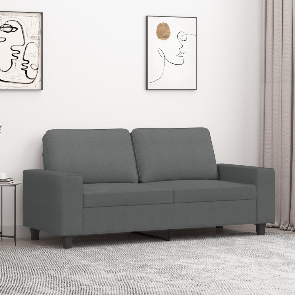 Křeslo Tmavě Šedé Textil
